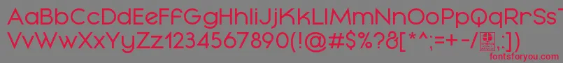 MayekaRegularDemo Font – Red Fonts on Gray Background