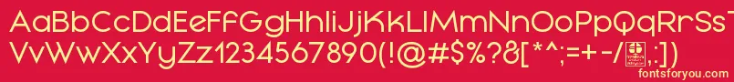 MayekaRegularDemo Font – Yellow Fonts on Red Background