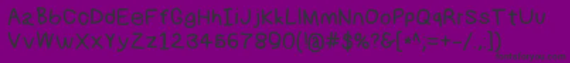 Numbbunnybd-Schriftart – Schwarze Schriften auf violettem Hintergrund