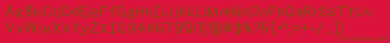 Numbbunnybd Font – Brown Fonts on Red Background