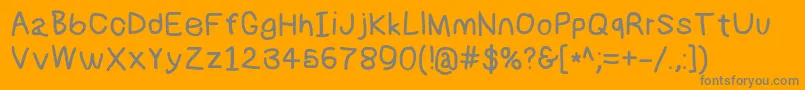 Numbbunnybd Font – Gray Fonts on Orange Background