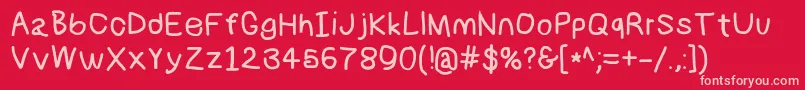 Numbbunnybd Font – Pink Fonts on Red Background