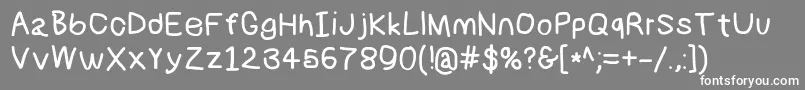 Numbbunnybd Font – White Fonts on Gray Background