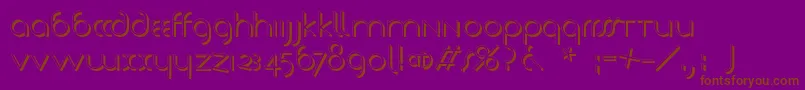 Tschicholdsshades-Schriftart – Braune Schriften auf violettem Hintergrund