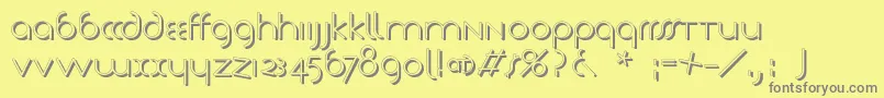 Tschicholdsshades Font – Gray Fonts on Yellow Background