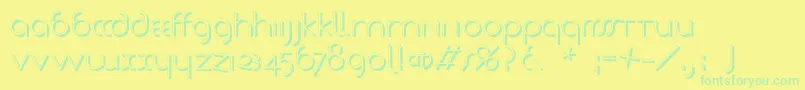 Tschicholdsshades Font – Green Fonts on Yellow Background