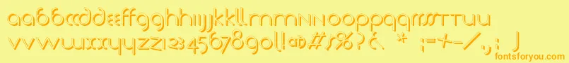 Tschicholdsshades Font – Orange Fonts on Yellow Background