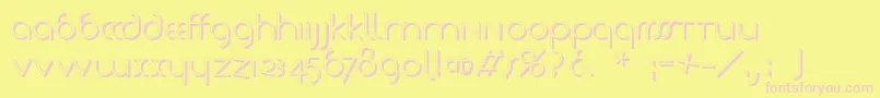 Tschicholdsshades Font – Pink Fonts on Yellow Background