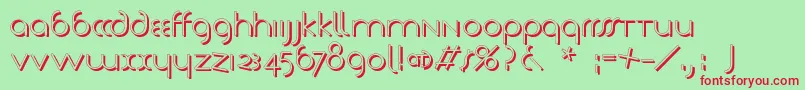 Tschicholdsshades Font – Red Fonts on Green Background