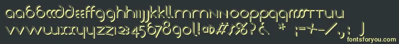 Tschicholdsshades Font – Yellow Fonts on Black Background