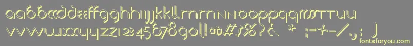 Tschicholdsshades Font – Yellow Fonts on Gray Background