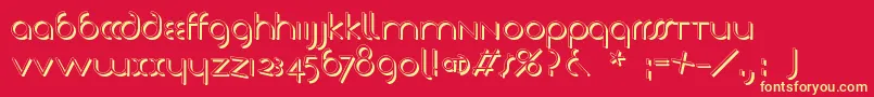 Tschicholdsshades Font – Yellow Fonts on Red Background