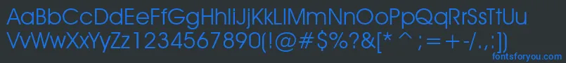 AdvantageBook Font – Blue Fonts on Black Background