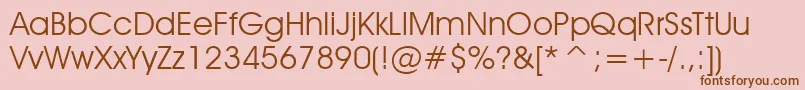 AdvantageBook Font – Brown Fonts on Pink Background