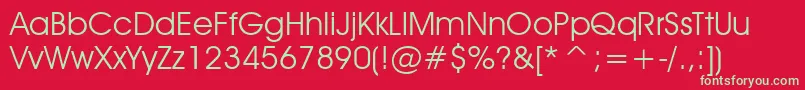 AdvantageBook Font – Green Fonts on Red Background