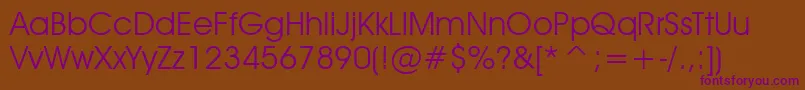 AdvantageBook Font – Purple Fonts on Brown Background