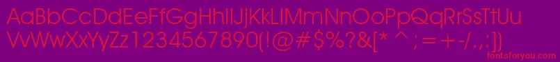 AdvantageBook Font – Red Fonts on Purple Background