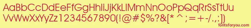 AdvantageBook Font – Red Fonts on Yellow Background