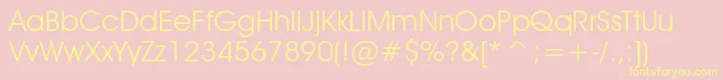 AdvantageBook Font – Yellow Fonts on Pink Background