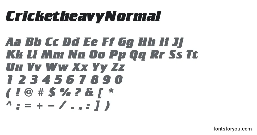 CricketheavyNormal Font – alphabet, numbers, special characters