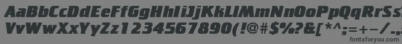 CricketheavyNormal Font – Black Fonts on Gray Background