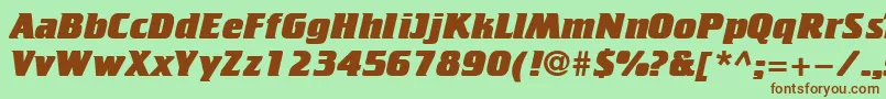 CricketheavyNormal Font – Brown Fonts on Green Background