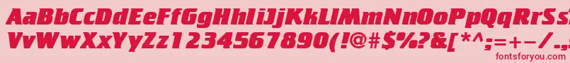 CricketheavyNormal Font – Red Fonts on Pink Background