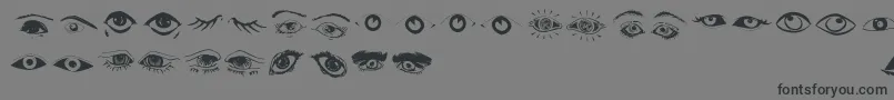 Шрифт Eyes – чёрные шрифты на сером фоне