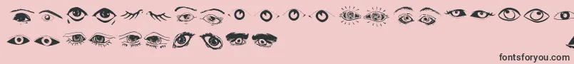 Eyes Font – Black Fonts on Pink Background