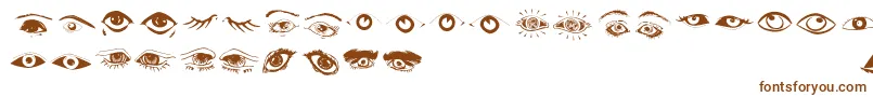 Eyes-Schriftart – Braune Schriften