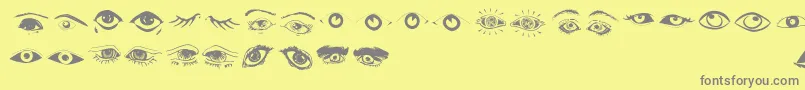 fuente Eyes – Fuentes Grises Sobre Fondo Amarillo