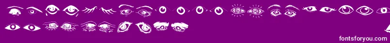 Eyes Font – White Fonts on Purple Background