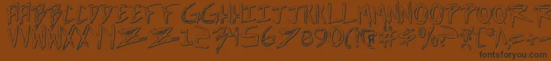 IncubusShadow Font – Black Fonts on Brown Background