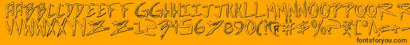 IncubusShadow Font – Black Fonts on Orange Background