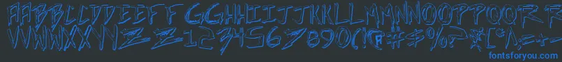IncubusShadow Font – Blue Fonts on Black Background