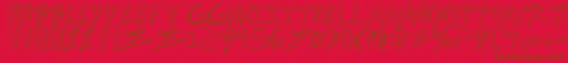 IncubusShadow Font – Brown Fonts on Red Background