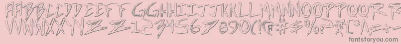 IncubusShadow Font – Gray Fonts on Pink Background
