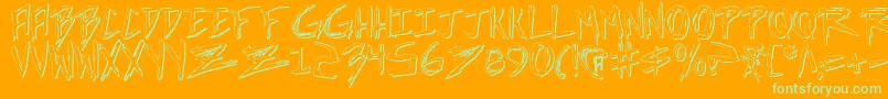 IncubusShadow Font – Green Fonts on Orange Background