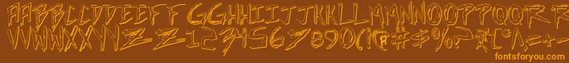 IncubusShadow Font – Orange Fonts on Brown Background