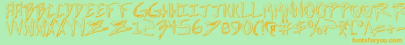 IncubusShadow Font – Orange Fonts on Green Background