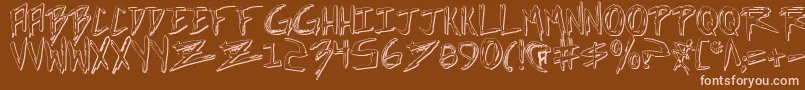 IncubusShadow Font – Pink Fonts on Brown Background