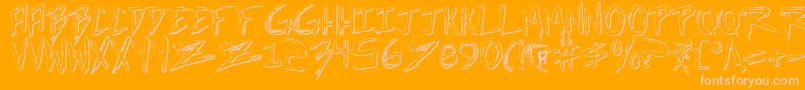 IncubusShadow Font – Pink Fonts on Orange Background