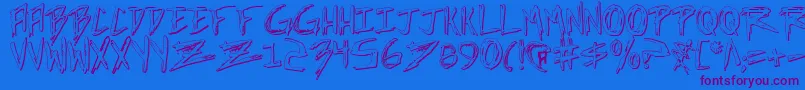IncubusShadow Font – Purple Fonts on Blue Background