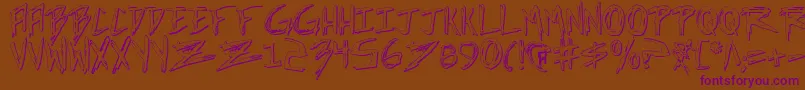 IncubusShadow Font – Purple Fonts on Brown Background