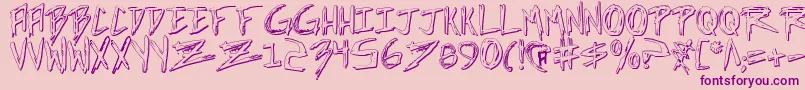 IncubusShadow Font – Purple Fonts on Pink Background