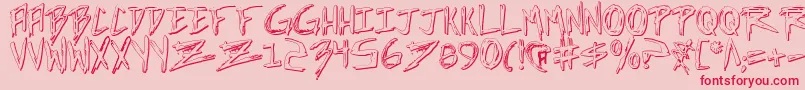 IncubusShadow Font – Red Fonts on Pink Background