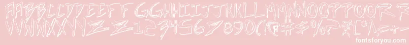 IncubusShadow Font – White Fonts on Pink Background