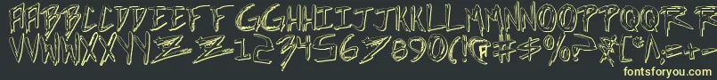 IncubusShadow Font – Yellow Fonts on Black Background