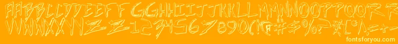 IncubusShadow Font – Yellow Fonts on Orange Background