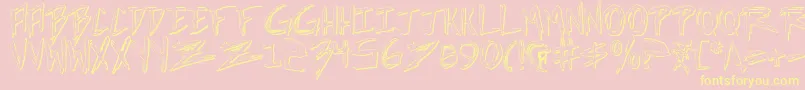 IncubusShadow Font – Yellow Fonts on Pink Background
